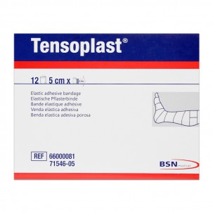 Tensoplast 5 cm x 4.5 meters: Adhesive elastic bandage (Box of 12 units)
